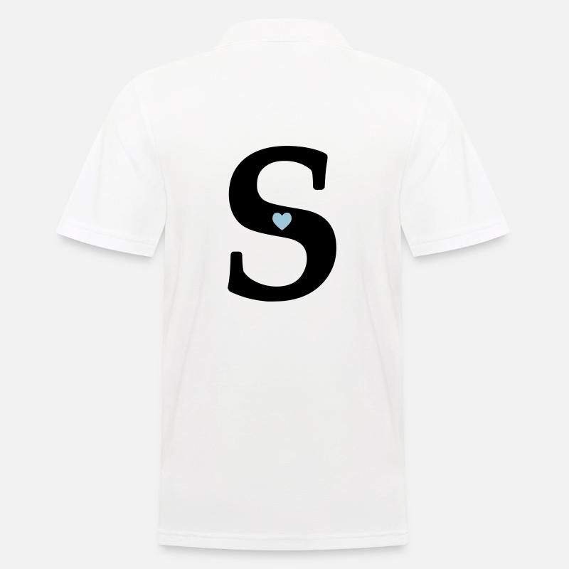 Buchstabe S Anfangsbuchstabe - Männer Poloshirt - Weiß