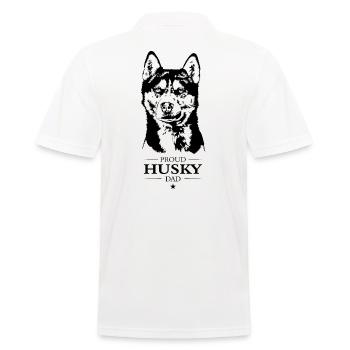 Husky Dad Hunde Hund Schlittenhunde Wilsigns - Männer Poloshirt - Weiß - Hinten - Kai (181cm)
