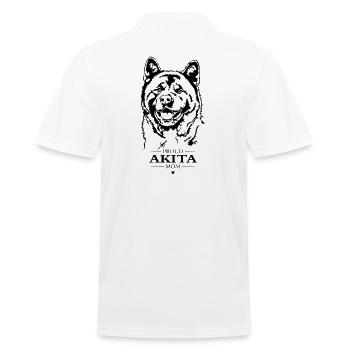 Akita Maman Chien Chien Américain Akita Inu Wilsigns - Polo Homme - blanc - Dos - Kai (181cm)