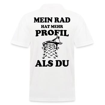 Ma roue a plus de profil - Polo Homme - blanc - Dos - Kai (181cm)