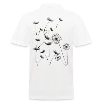 Pusteblume - Männer Poloshirt - Weiß - Hinten - Kai (181cm)