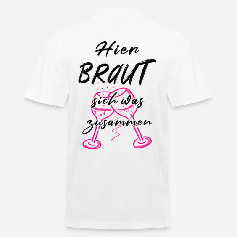Braut Junggesellinnenabschied Ideen Geschenkidee - Männer Poloshirt - Weiß