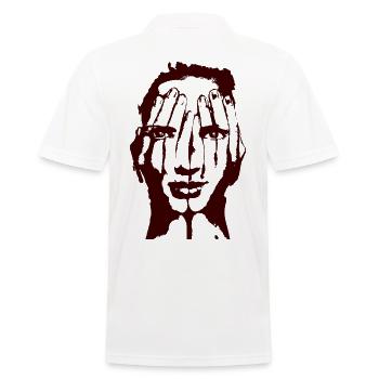 Mains face à l'idée de cadeau d'art - Polo Homme - blanc - Dos - Kai (181cm)