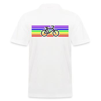 Idée de cadeau de paix arc-en-vélo - Polo Homme - blanc - Dos - Kai (181cm)