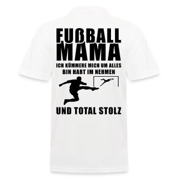 Fussball Mama Stolz Sport Geschenkidee - Männer Poloshirt - Weiß - Hinten - Kai (181cm)