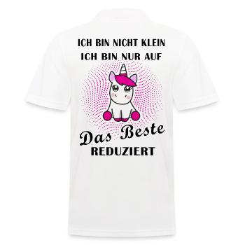 Einhorn das beste Geschenkidee cooler Spruch - Männer Poloshirt - Weiß - Hinten - Kai (181cm)