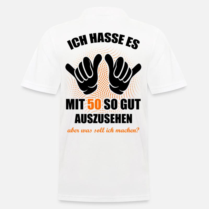 50 Geburtstag Spruch Geschenk zum Geburtstag - Männer Poloshirt - Weiß