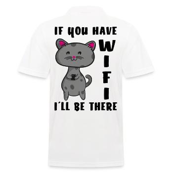 Le chat a besoin du WiFi - Polo Homme - blanc - Dos - Kai (181cm)