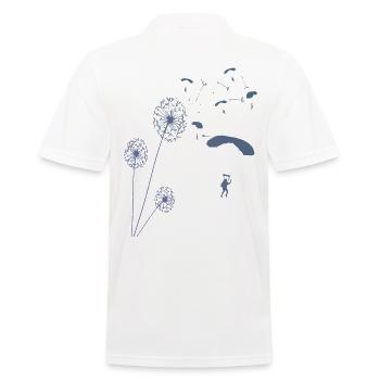 Parachute paragliding parachutist gift - Men's Polo Shirt - white - Back - Kai (181cm)