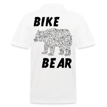 Ours de vélo - Polo Homme - blanc - Dos - Kai (181cm)