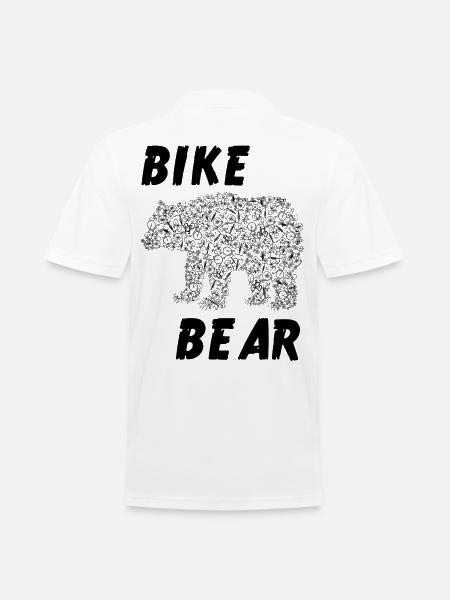 Ours de vélo - Polo Homme - blanc