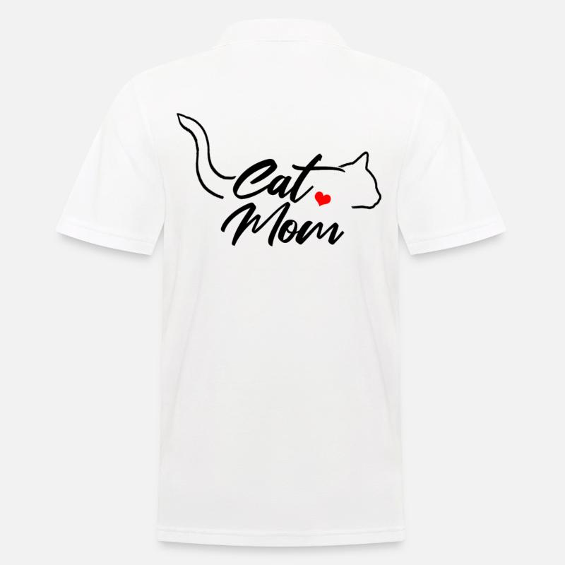 Die Katzenmutter Miezekatze Katze - Männer Poloshirt - Weiß
