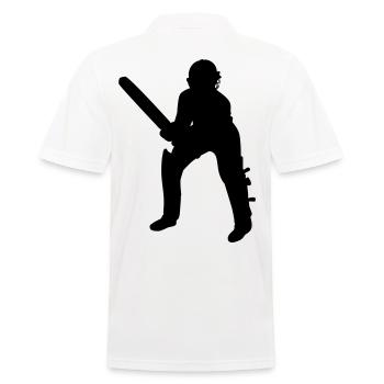 Cricket Schlagmann Batter Black - Männer Poloshirt - Weiß - Hinten - Kai (181cm)