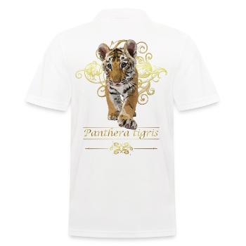 Bengal tiger - Men's Polo Shirt - white - Back - Kai (181cm)