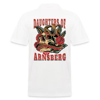 Arnsberg Frau Geschenk daughters of Arnsberg - Männer Poloshirt - Weiß - Hinten - Kai (181cm)