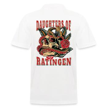 Ratingen Frau Geschenk daughters of Ratingen - Männer Poloshirt - Weiß - Hinten - Kai (181cm)