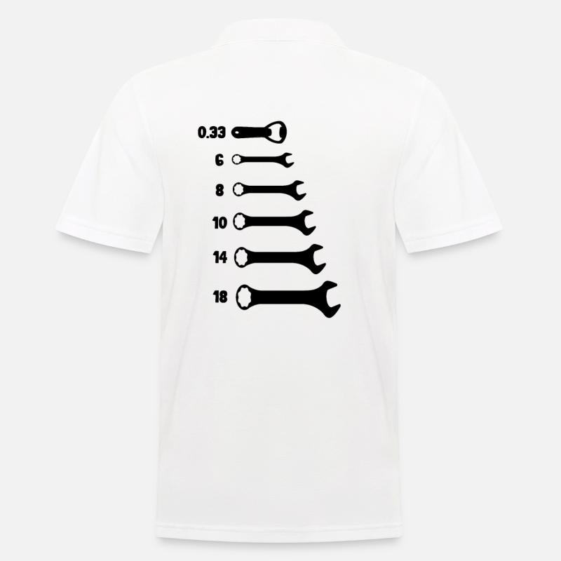 Flaschenöffner Handwerker Schraubenschlüssel - Männer Poloshirt - Weiß