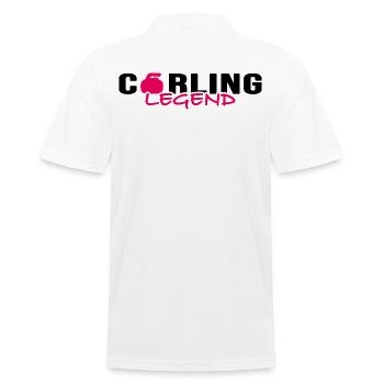 Curling, Curling, Curler, Curling Legend - Men's Polo Shirt - white - Back - Kai (181cm)