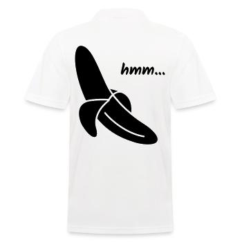 Hmm Yummy Banana Gift - Men's Polo Shirt - white - Back - Kai (181cm)