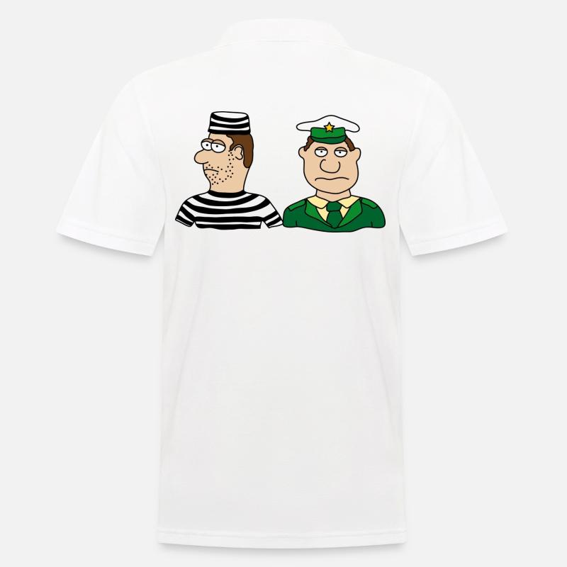 Polizei - Männer Poloshirt - Weiß
