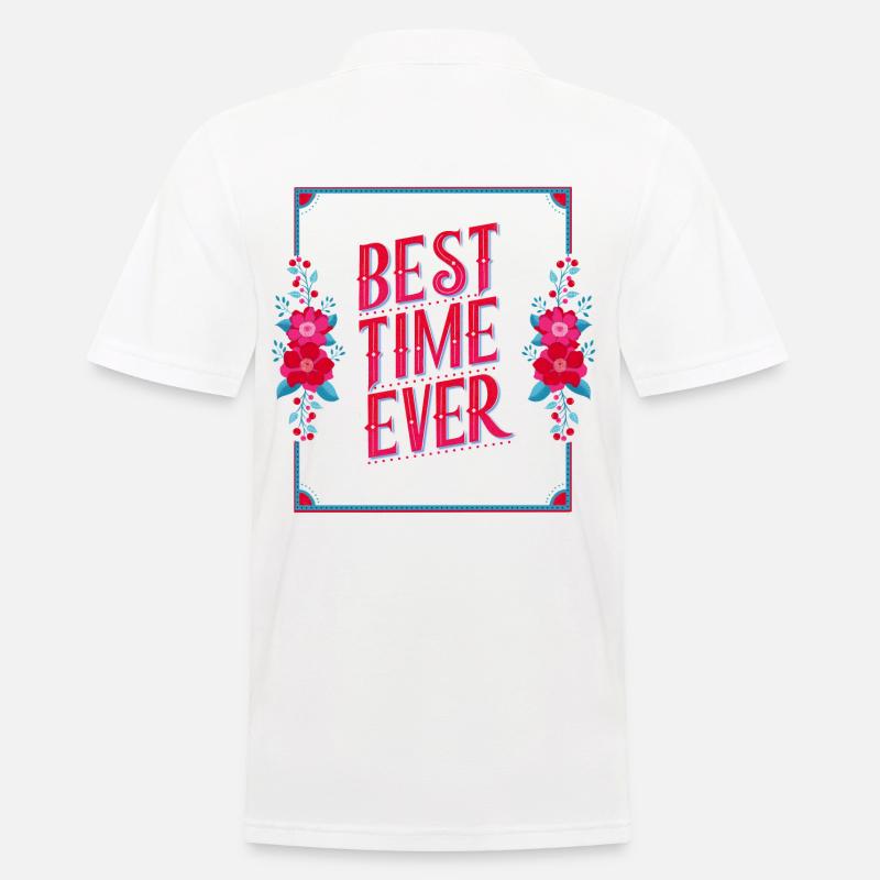 Beste Zeit - Männer Poloshirt - Weiß