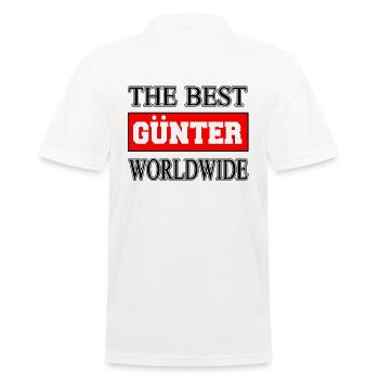 günter günni - Männer Poloshirt - Weiß - Hinten - Kai (181cm)
