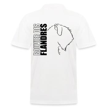 BOUVIER DES FLANDRES PROFIL CHIEN DE CHIEN - Polo Homme - blanc - Dos - Kai (181cm)