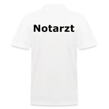Notarzt - Männer Poloshirt - Weiß - Hinten - Kai (181cm)