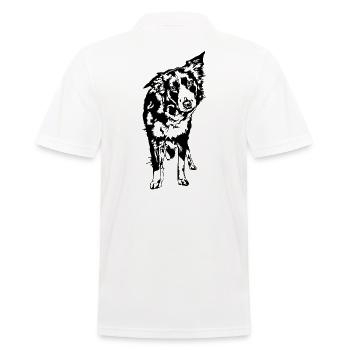 Border Collie Portrait chiens de troupeau chiens Wilsigns - Polo Homme - blanc - Dos - Kai (181cm)