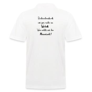 Lustiger Spruch der deutschen Rechtschreibung. - Männer Poloshirt - Weiß - Hinten - Kai (181cm)