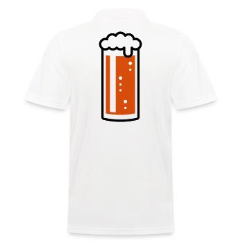 German Altbier Glass (Beer / Ale / 2C) - Men's Polo Shirt - white - Back - Kai (181cm)