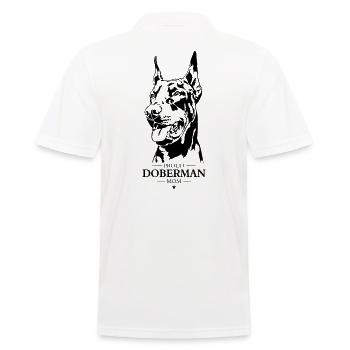 Doberman Mom Dog Dog Doberman Wilsigns - Men's Polo Shirt - white - Back - Kai (181cm)