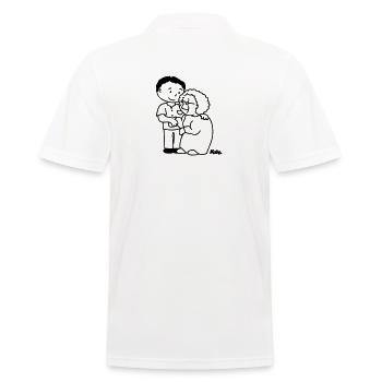 Altenpfleger - Männer Poloshirt - Weiß - Hinten - Kai (181cm)