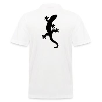 Cadeau nature gecko lézard salamandre - Polo Homme - blanc - Dos - Kai (181cm)