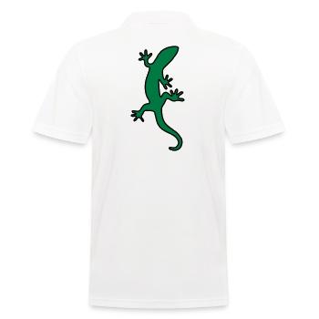 Lizard Salamander gecko - Men's Polo Shirt - white - Back - Kai (181cm)