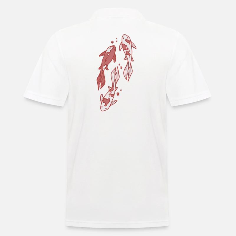Koi Fish - Männer Poloshirt - Weiß