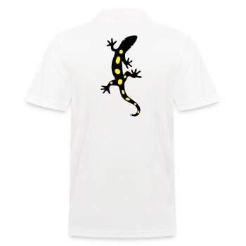 Eidechse Salamander Gecko Feuersalamander - Männer Poloshirt - Weiß - Hinten - Kai (181cm)