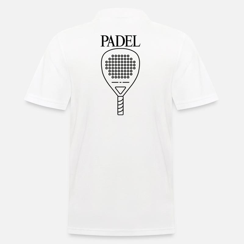 Padel Schläger - Männer Poloshirt - Weiß