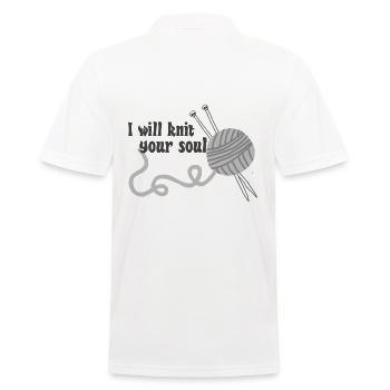 Goth Knitter - Polo Homme - blanc - Dos - Kai (181cm)