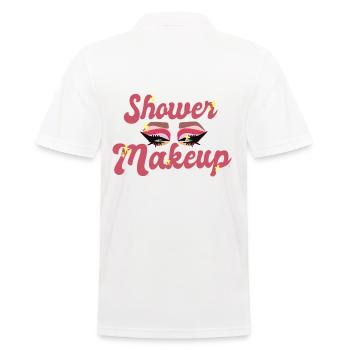 Dusch-Make-up - Männer Poloshirt - Weiß - Hinten - Kai (181cm)