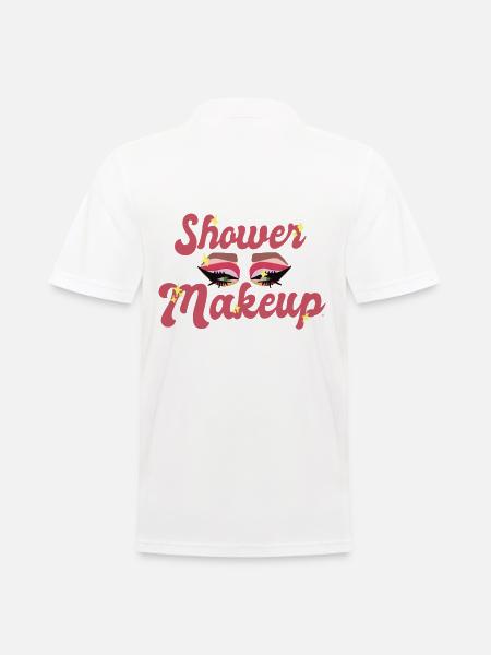 Dusch-Make-up - Männer Poloshirt - Weiß