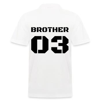 Brother 3 - Brother 03 - Men's Polo Shirt - white - Back - Kai (181cm)