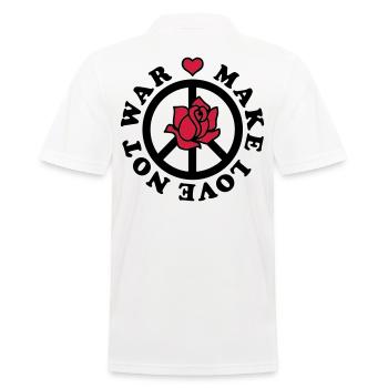 Faites l'amour pas la guerre - Faites l'amour, pas - Polo Homme - blanc - Dos - Kai (181cm)