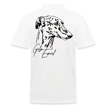 GALGO ESPANOL Portrait Greyhounds Wilsigns - Men's Polo Shirt - white - Back - Kai (181cm)