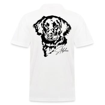 Stabjihoun Portrait Chien Stabyhoun Wilsigns - Polo Homme - blanc - Dos - Kai (181cm)