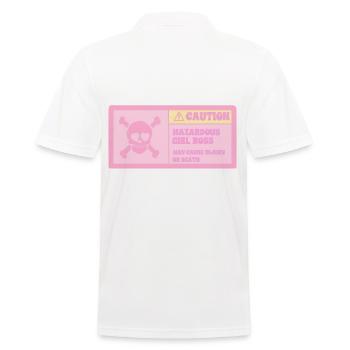 ATTENTION DANGEREUSE FEMME CHEF - Polo Homme - blanc - Dos - Kai (181cm)