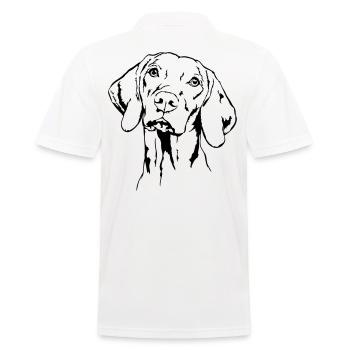 MAGYAR VIZSLA Portrait Wilsigns Jagdhunde Jagdhund - Männer Poloshirt - Weiß - Hinten - Kai (181cm)
