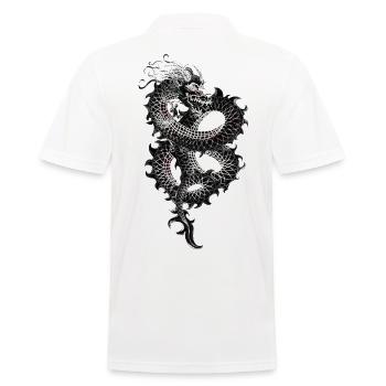 Drache - Männer Poloshirt - Weiß - Hinten - Kai (181cm)