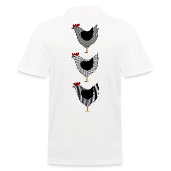 Poulets poulet coq poussins la volaille oiseau oeufs - Polo Homme - blanc - Dos - Kai (181cm)