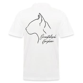 Orientalisch Kurzhaar Profil Katzen Katze Wilsigns - Männer Poloshirt - Weiß - Hinten - Kai (181cm)